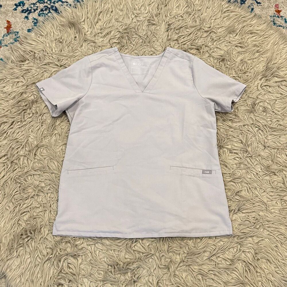 Figs scrubs top size medium slate color